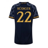 Dres Real Madrid Antonio Rudiger #22 Preč pre Ženy 2023-24 Krátky Rukáv